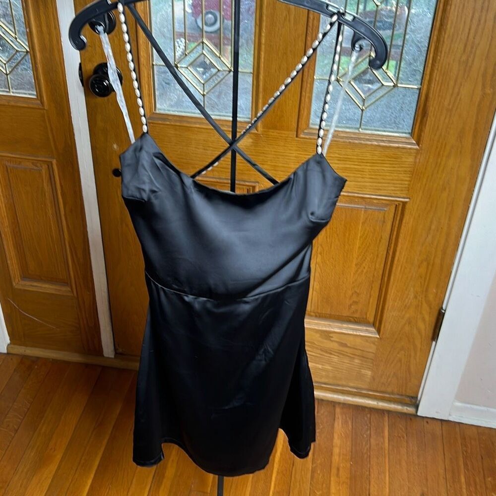 Princess Polly VERONIKA MINI DRESS BLACK Size 4 New
